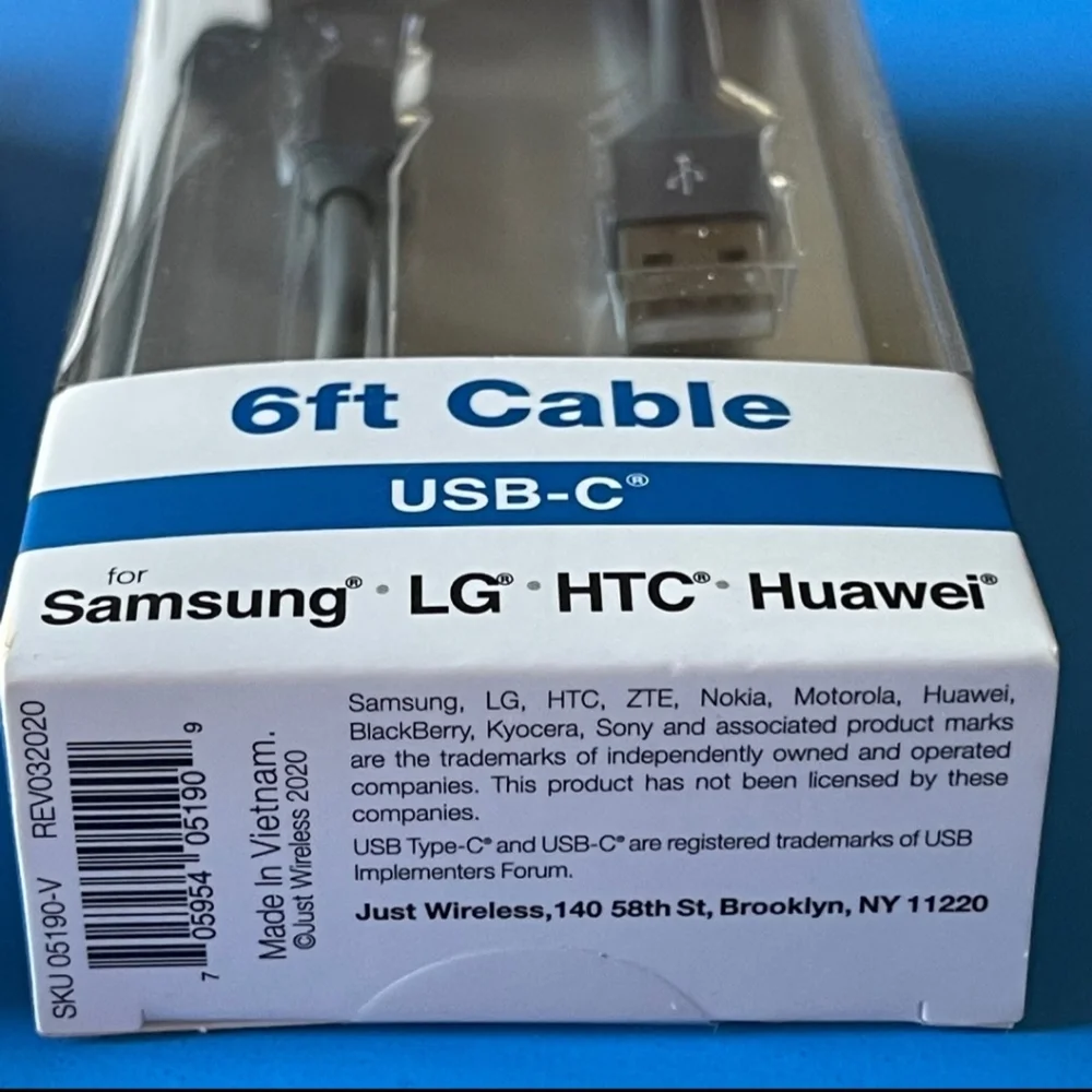 6-FT Just Wireless USB-C Charging Cable (GRAY)